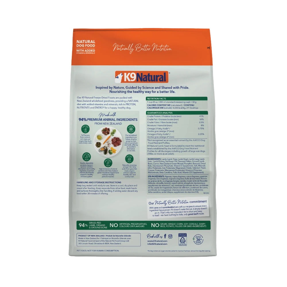 K9 Natural Dog Freeze-Dried Lamb