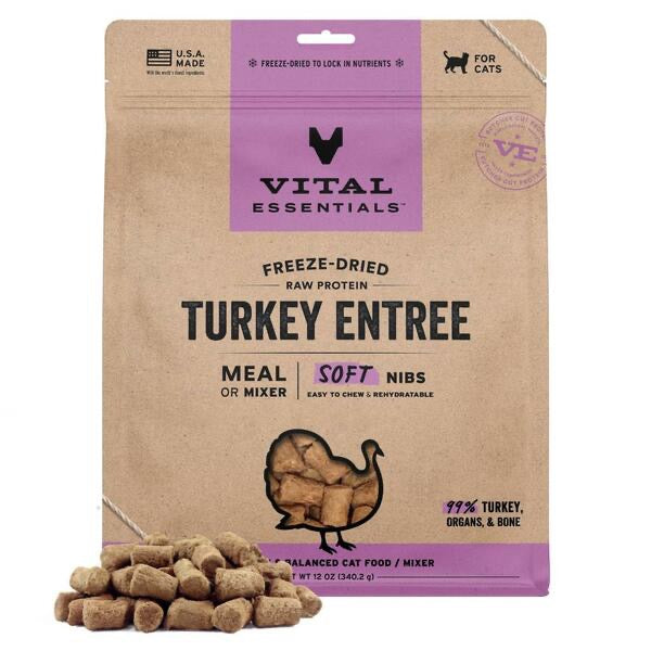 Vital essentials FD Raw Turkey Entree & Mixer SoftNibs 12OZ | Cat