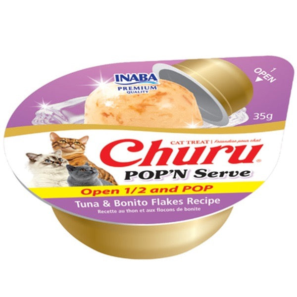 INABA Cat Churu Pop'n Serve Tuna& BonitoFl 2pk