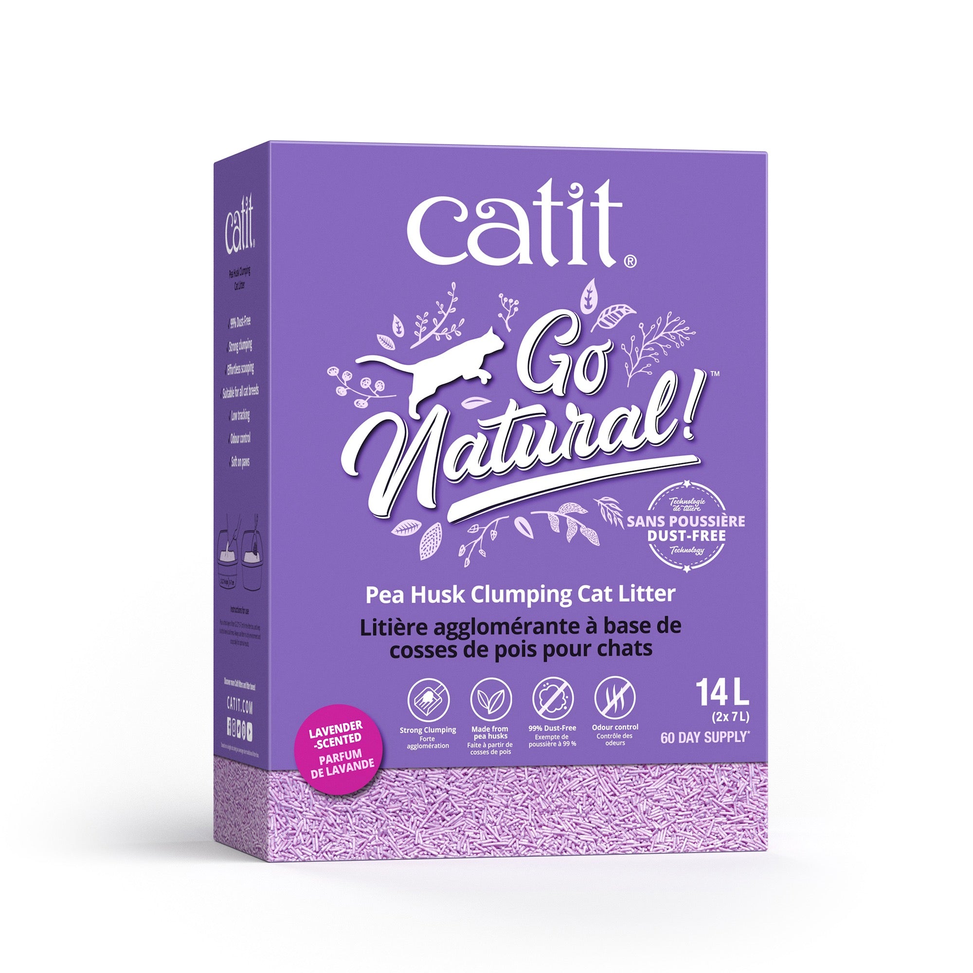 Catit Go Natural! Pea Husk Clumping Cat Litter 14 L box