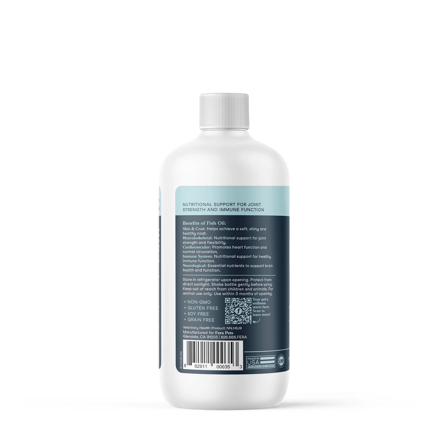 Fera Pets – Fish Oil for Small Dogs & Cats, Liquid – 8oz