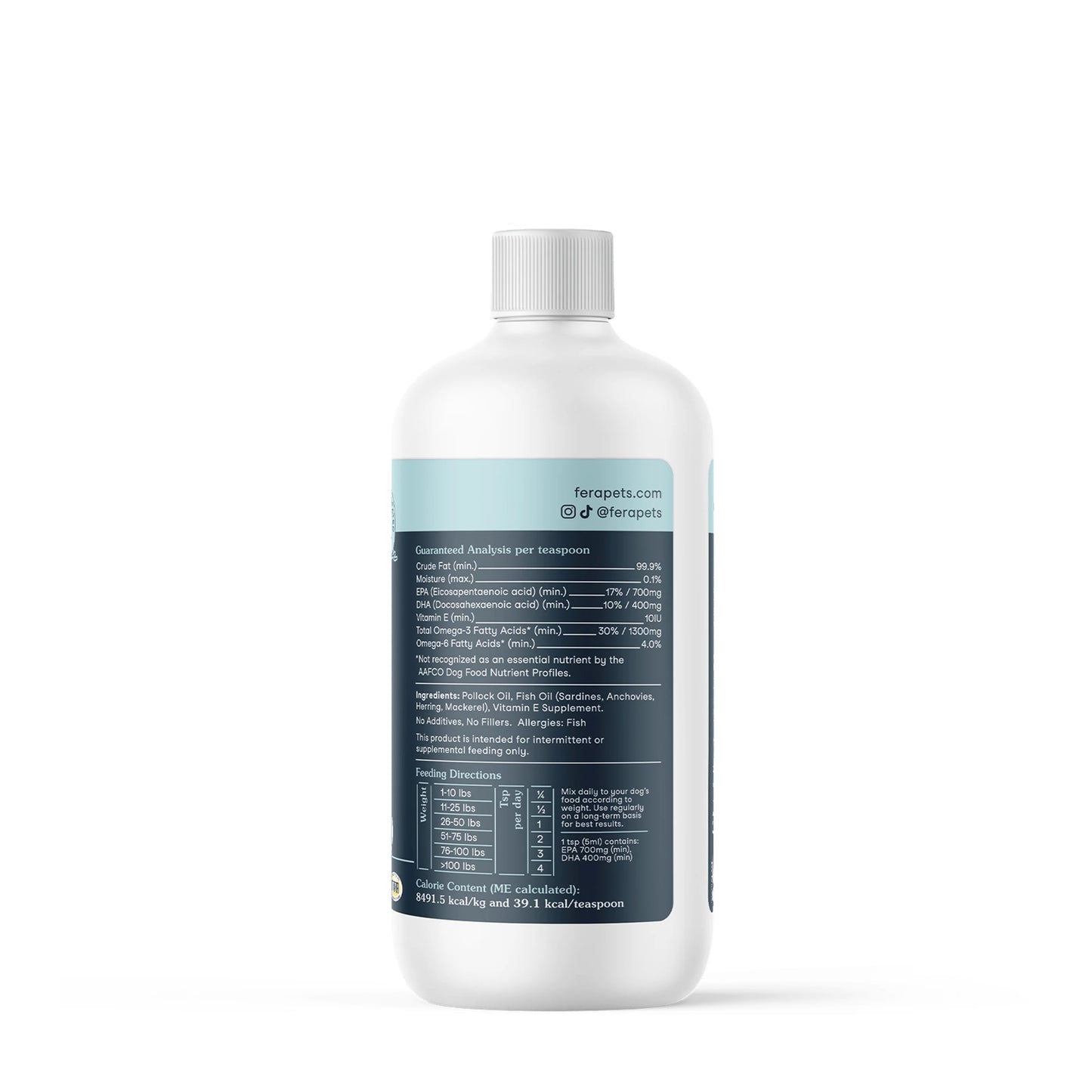 Fera Pets – Fish Oil for Small Dogs & Cats, Liquid – 8oz