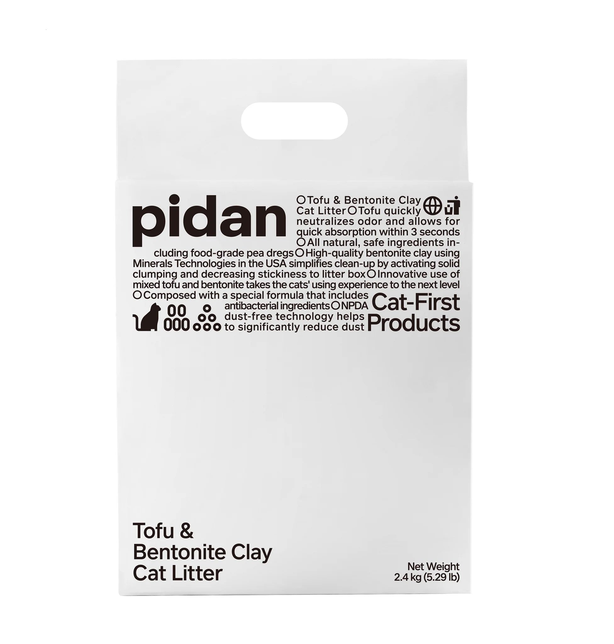 Pidan Tofu Mix Cat Litter 2.4kg Whole Box (4-pack)