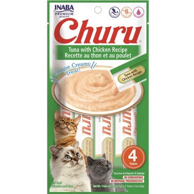 INABA Cat Churu Puree Tuna with Chicken 4pk