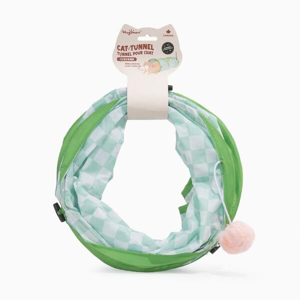 Hug Smart Tunnel Meow Buddies Green Plaid | Cat