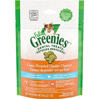 Greenies Dental Treat Oven Roasted Chicken 2.1OZ | Cat