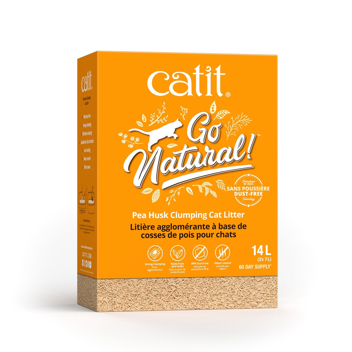 Catit Go Natural! Pea Husk Clumping Cat Litter 14 L box