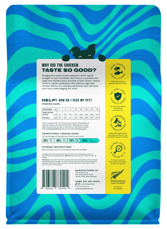 SoulMate - Dog - Freeze-Dried - Roar Roar Roar - North Island Chicken