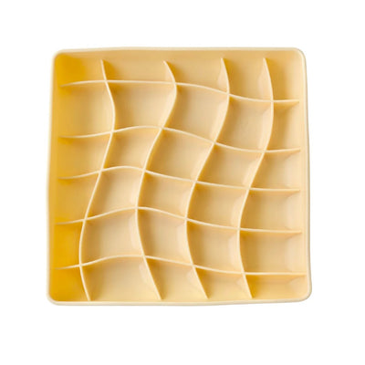 OLLIE B. GOOD wavies slow feeder bowl | clementine