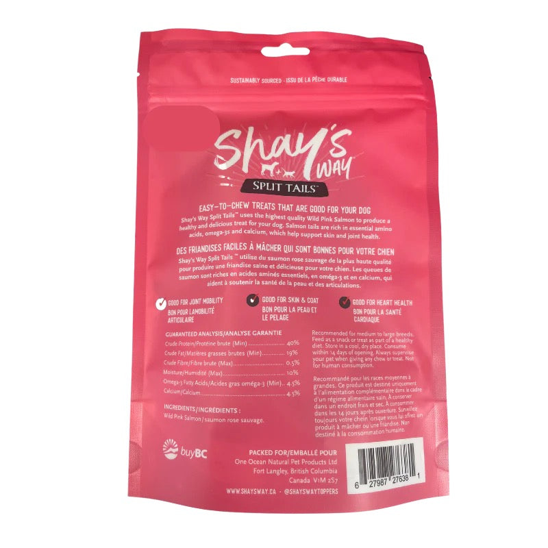 Shay's Way - Air Dried Pink Salmon Split Tails 50g