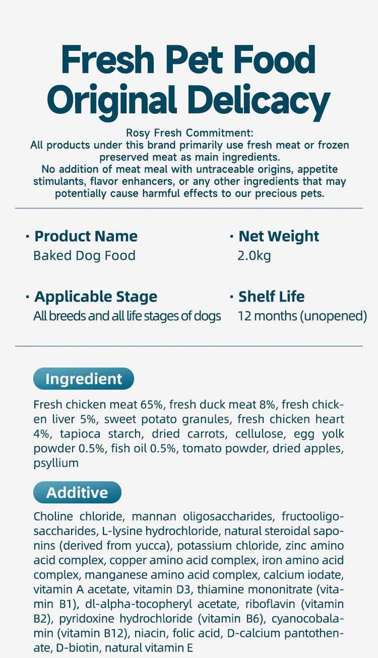 Rosy Fresh Baked Dog Food Chicken&Fish 1.6kg