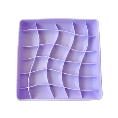 OLLIE B. GOOD wavies slow feeder bowl | viola
