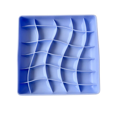 OLLIE B. GOOD wavies slow feeder bowl | cornflower