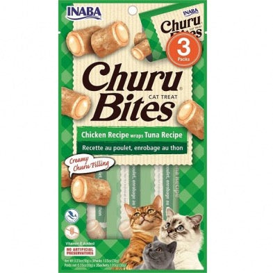 INABA Churu Bites CAT Chicken Wrap Tuna 3pk