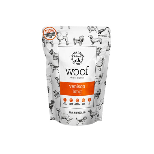 NZ Natural Pet Food Co - Air Dried - Treats - Woof - Venison Lung Treat 50g