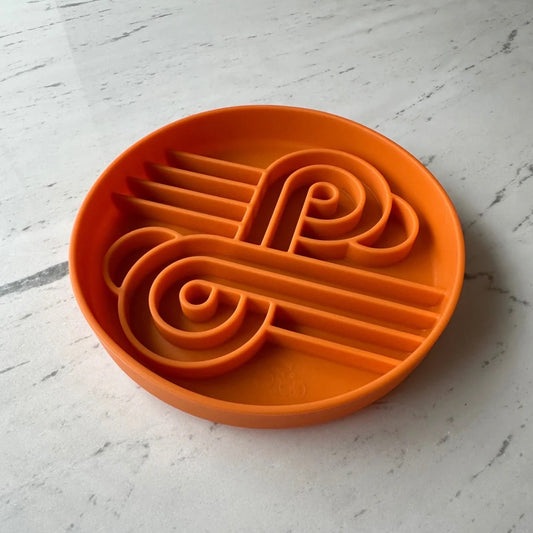 OLLIE B. GOOD zoomies slow feeder bowl | pumpkin
