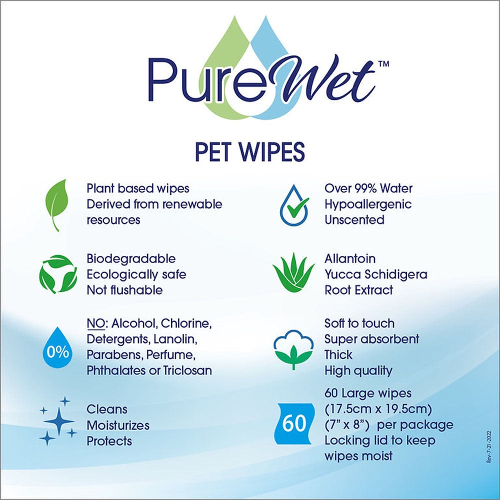 PureWet Wipes 60Ct