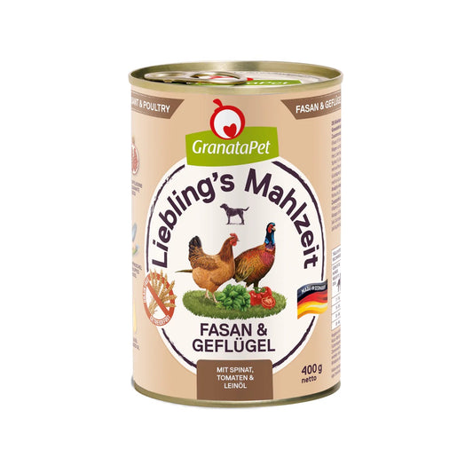 Liebling's Mahlzeit Dog Wet Food - Pheasant & Poultry 400g