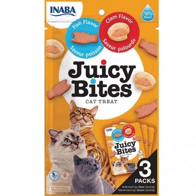 INABA CAT Juicy Bites Fish & Clam 3pk