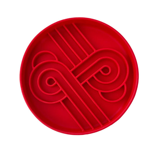 OLLIE B. GOOD zoomies slow feeder bowl | cherry