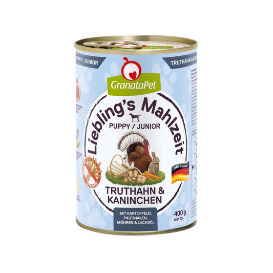 Liebling's Mahlzeit Dog Wet Food - Turkey & Coney Junior/Puppy 400g