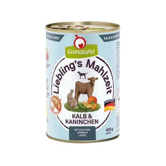 Liebling's Mahlzeit Dog Wet Food - Veal & Coney 400g