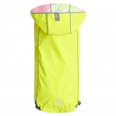 GF PET Reversible Raincoat - NEON YELLOW WITH TIE DYE