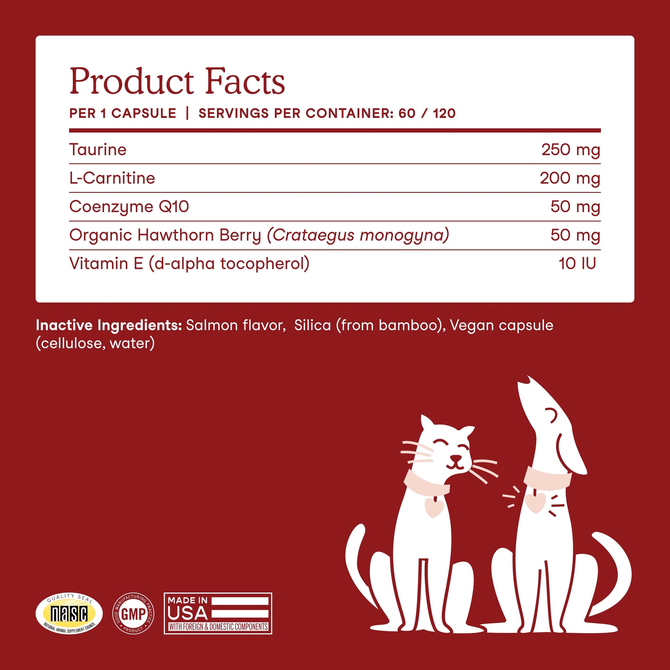 Fera Pets – Cardiac Support for Dogs & Cats – 60 Capsules