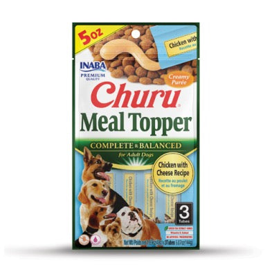 INABA CAT Churu Meal Topper DOG Chicken/Cheese 3pk