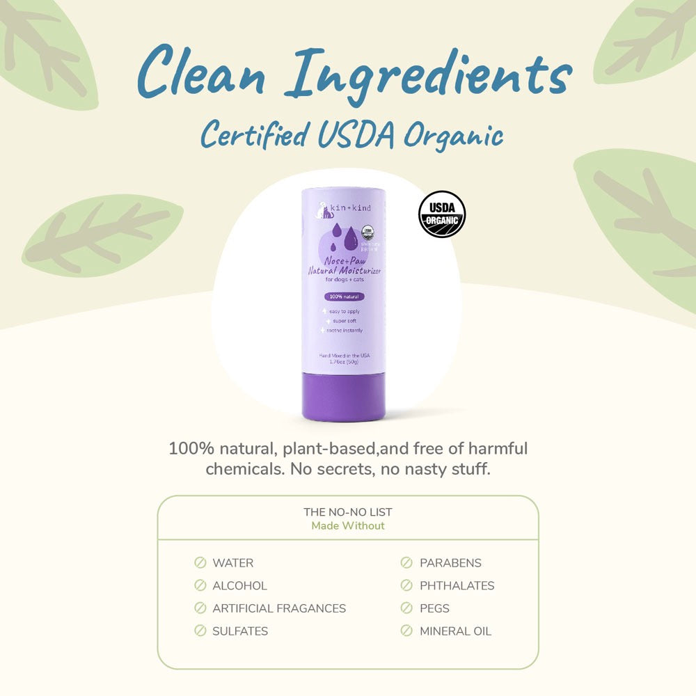 KIN+KIND Organic NoseNPaw Moisturizer Stick Dog/Cat 1.76oz