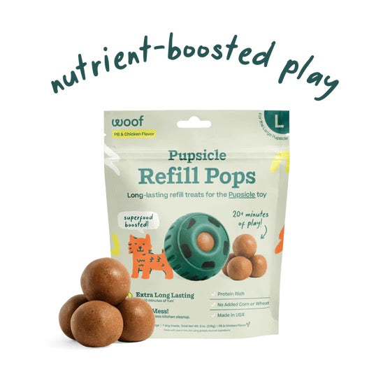 Woof Pet Dog Pupsicle Pops Beef & Peanut Butter Small
