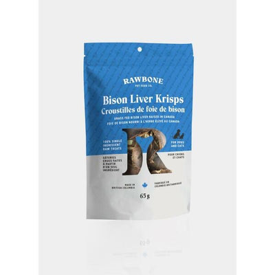 RAWBONE Pet Grass Fed Bison Liver Krisps 65GM