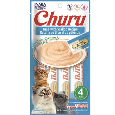 INABA Cat Churu Puree Tuna with Scallop 4pk