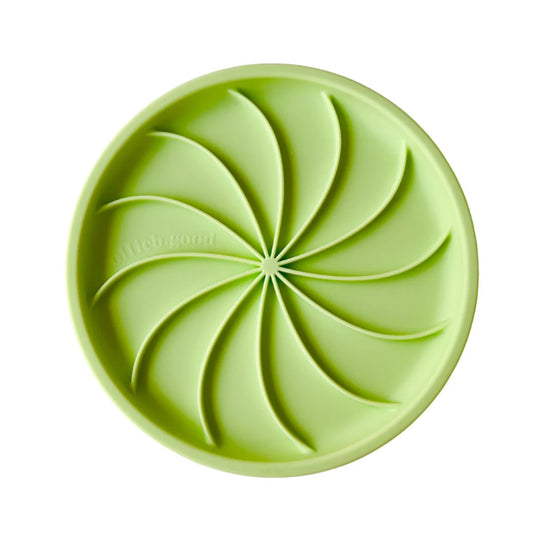 OLLIE B. GOOD wheelies lick mat & lid | honeydew