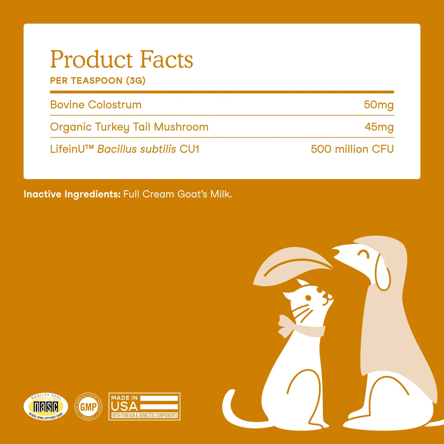 Fera Pets – Immune Goat Milk - For Cats + Dogs - 180g