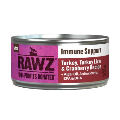 RAWZ Cat Immune Support Turkey, Turkey Liver, Cranberry 5.5oz