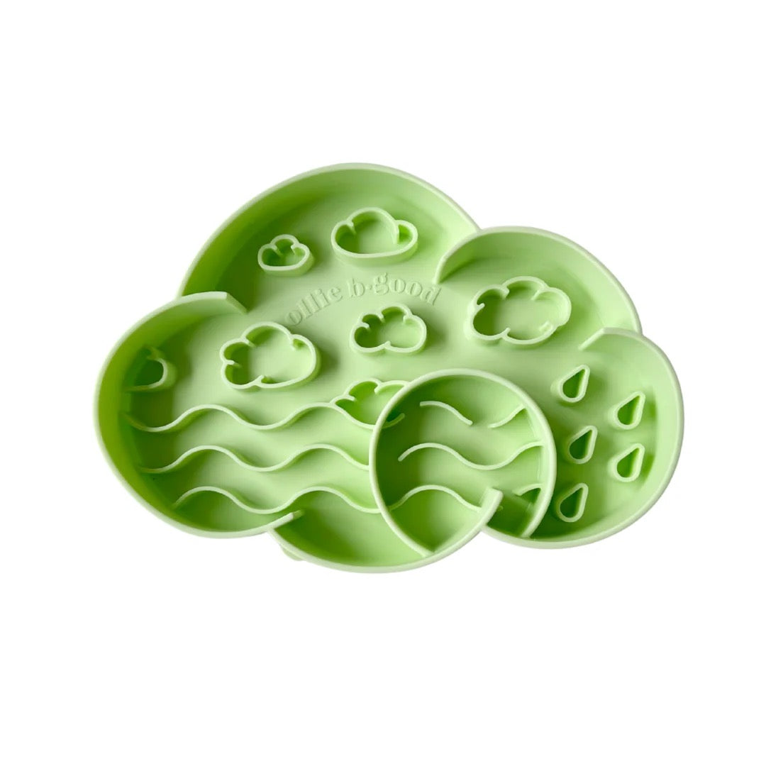 OLLIE B. GOOD cloud slow feeder bowl | honeydew