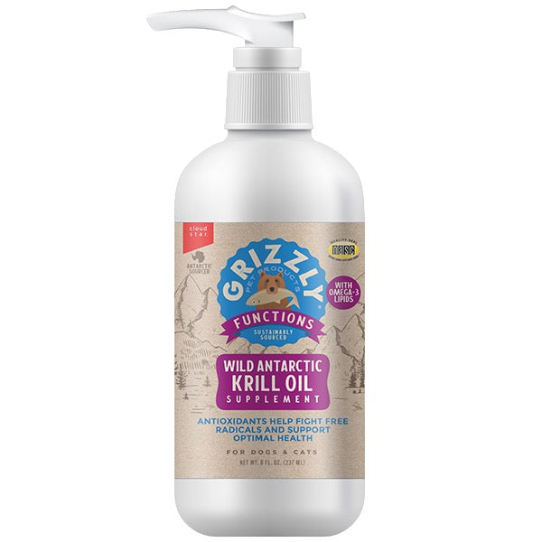 Grizzly Krill Oil Liquid Supplement 8 oz