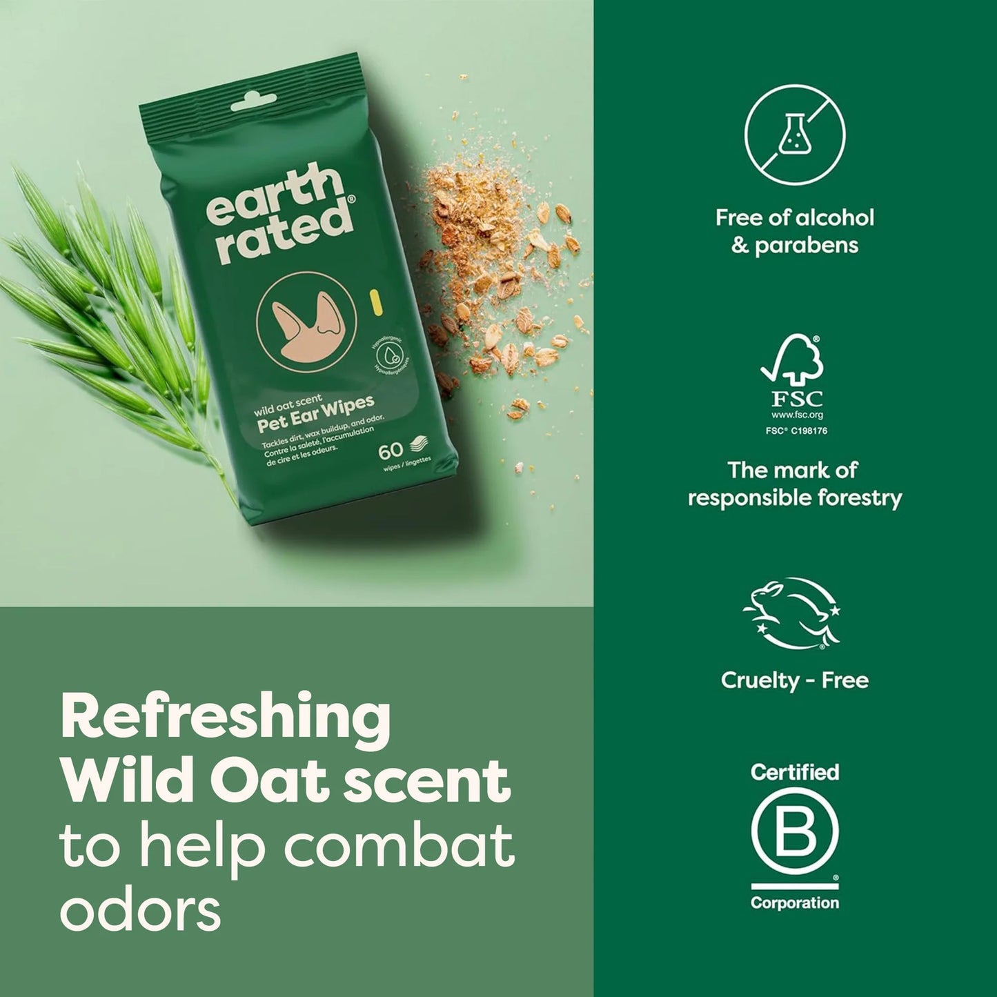 Earth Rated Dog Ear Wipe