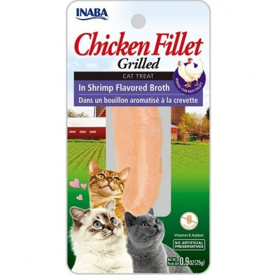 INABA Ciao Grilled Fillet Ckn in Shrimp Broth CTN 0.9oz