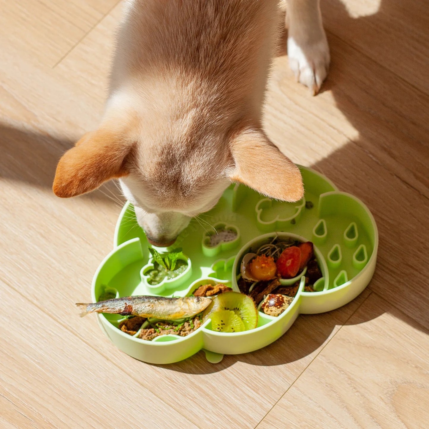 OLLIE B. GOOD cloud slow feeder bowl | honeydew