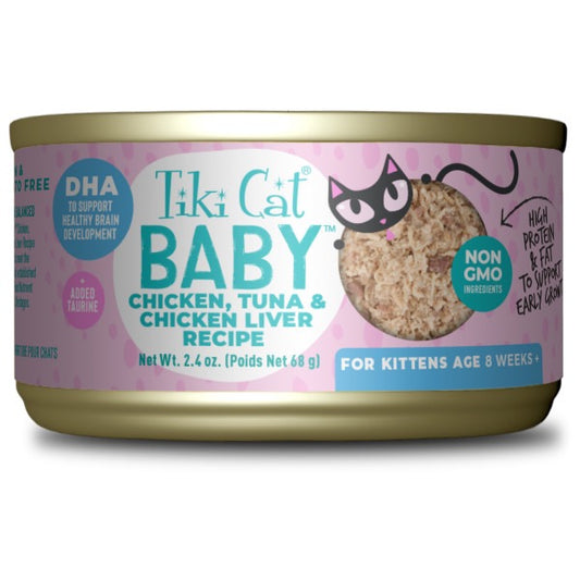 Tiki Cat Baby Chicken Tuna & Chicken Liver 2.4 oz