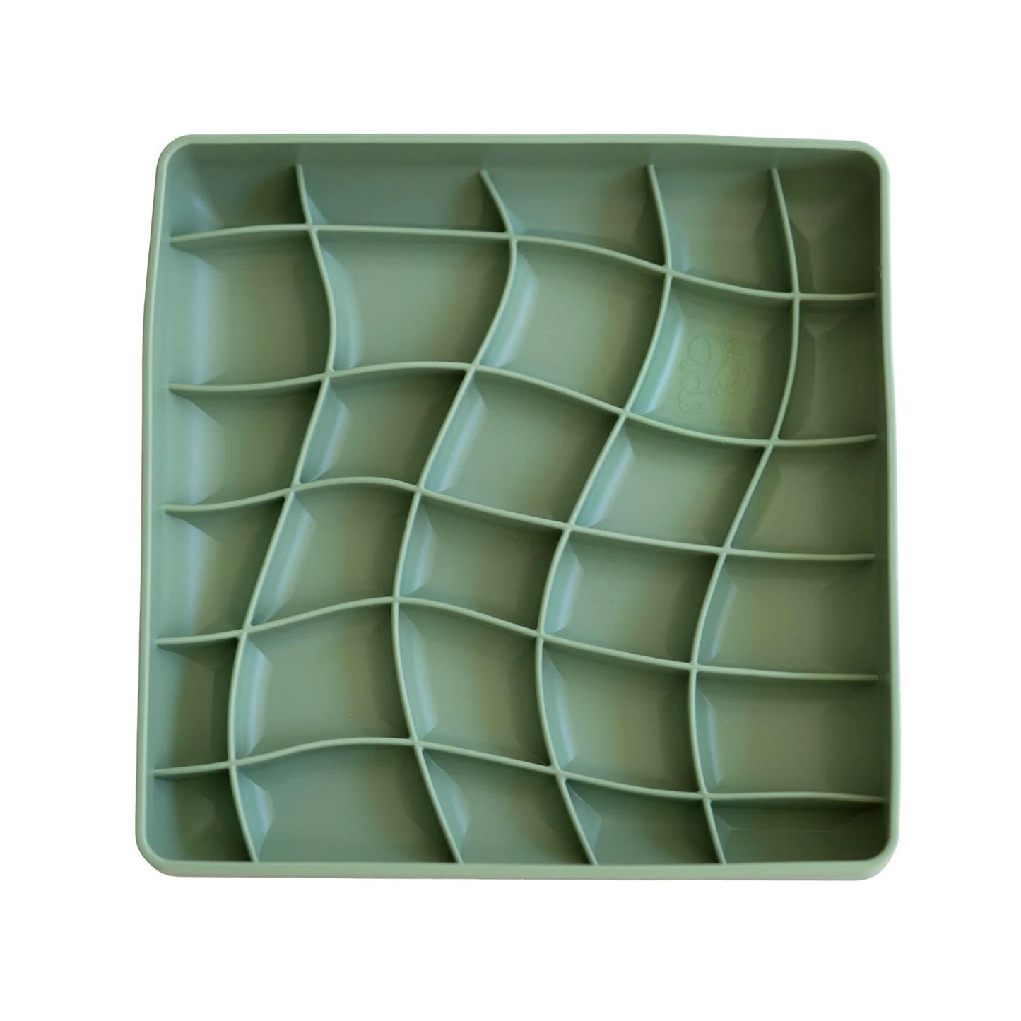 OLLIE B. GOOD wavies slow feeder bowl | artichoke