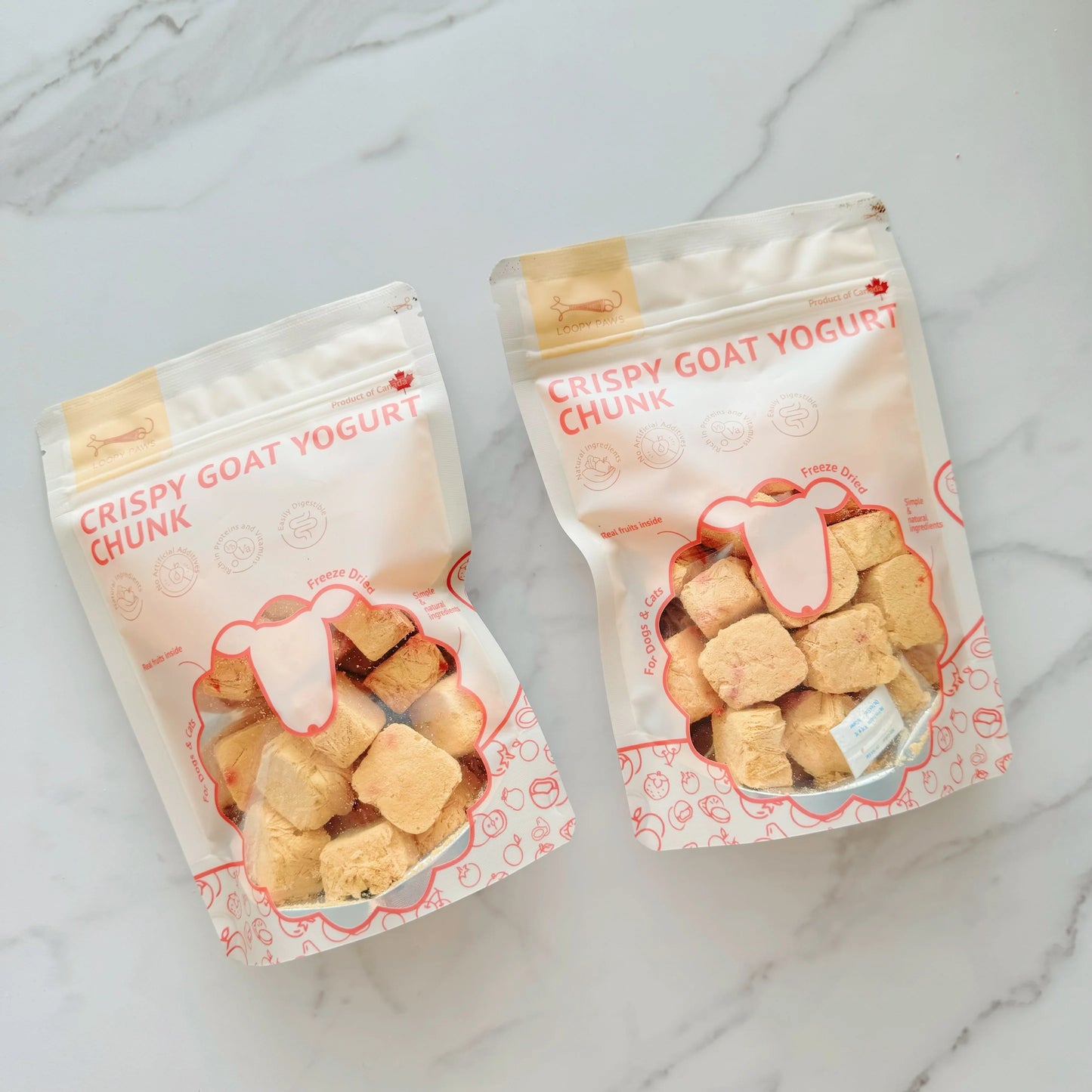 LOOPYPAWS Crispy Goat Yogurt - Pumpkin & Strawberry
