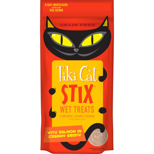 Tiki Cat Stix Wet Treats GF Salmon in Gravy 3 oz