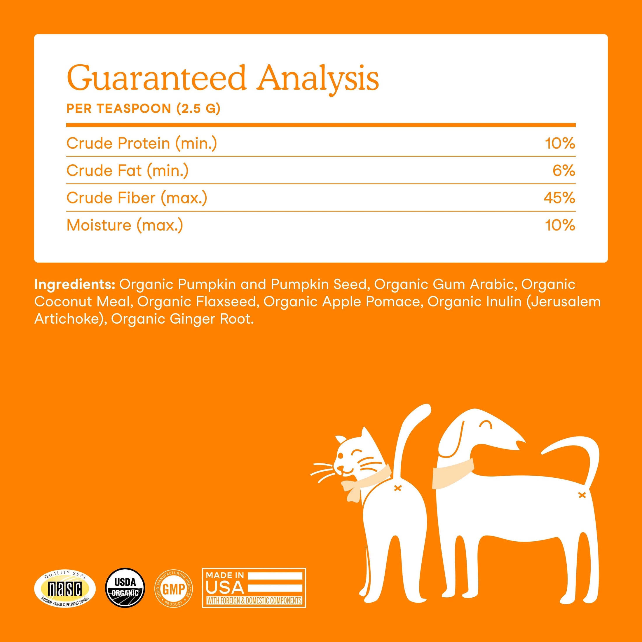 Fera Pets – Organic Pumpkin Plus for Gut Support for Dogs & Cats, Powder – 90 Servings