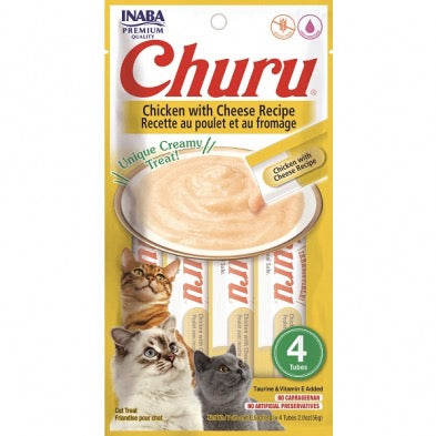 INABA Cat Churu Puree Chicken with Cheese 4pk