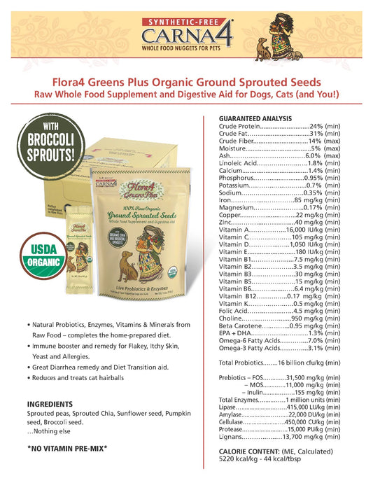 Carna4 - Flora4 Greens Plus Sprouted Seed Topper 1.5oz