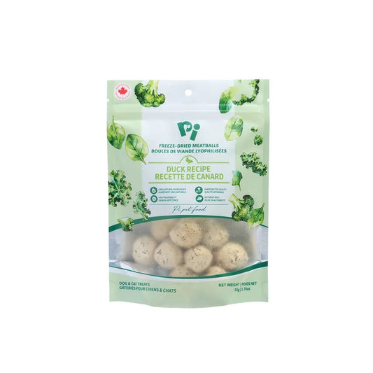 PI Pet Food – Freeze-Dried Meatballs – Duck Recipe 50g