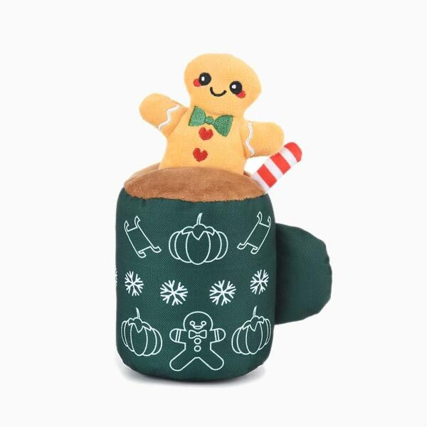 HugSmart XMAS2024 Gingerbread Latte Dog Toy